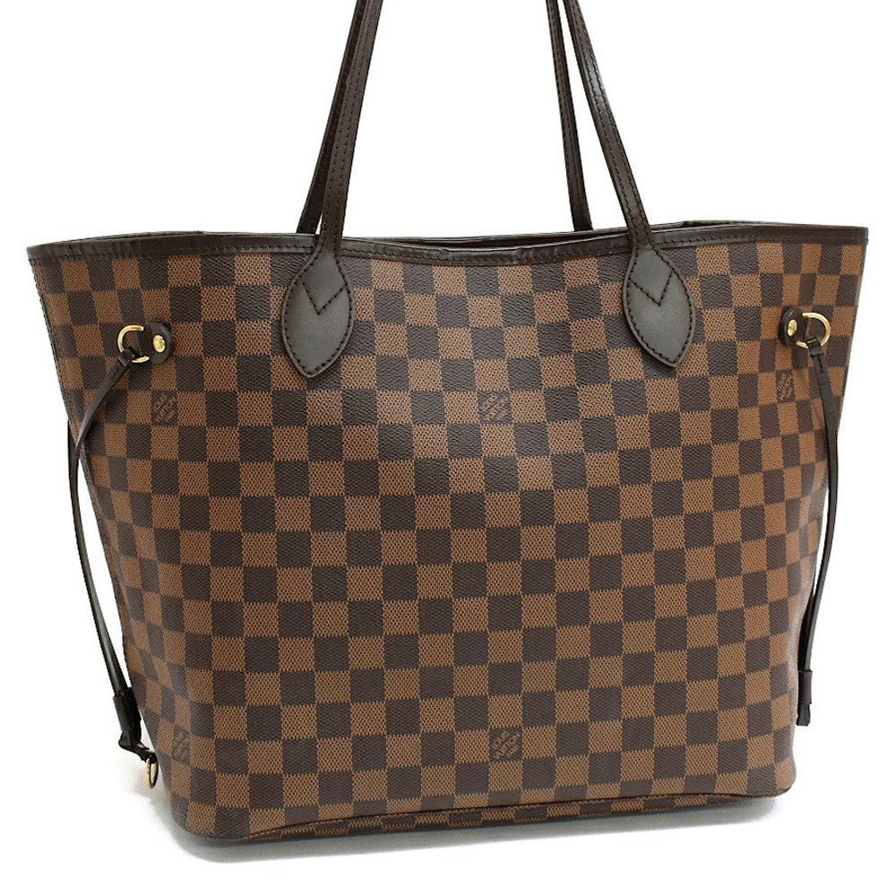 Louis Vuitton Neverfull Tote Bag Damier Ebene Brown Canvas Brown
